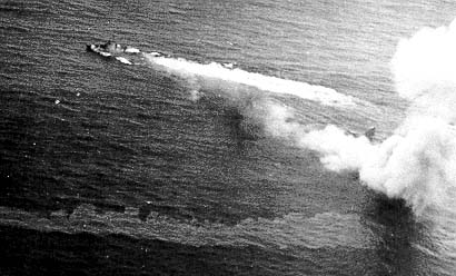Mortally Wounded USS BUSH