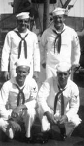 Bob Henne, William Retallick, Ray Giles, Louis Minerding 
	- from USS REXBURG