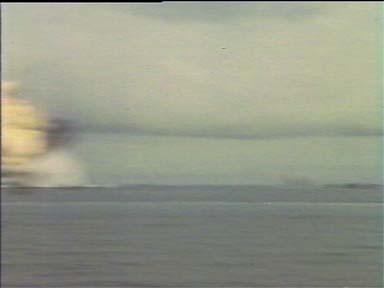 BURKE explodes - Dec. 28, 1944