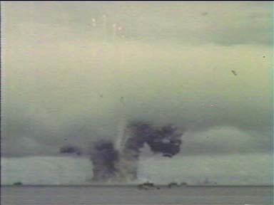 BURKE explodes - Dec. 28, 1944
