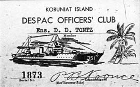 Ensign Dan Tontz' Club Card