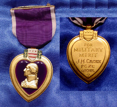 Purple Heart Awarded J. M. Cross - FC2c