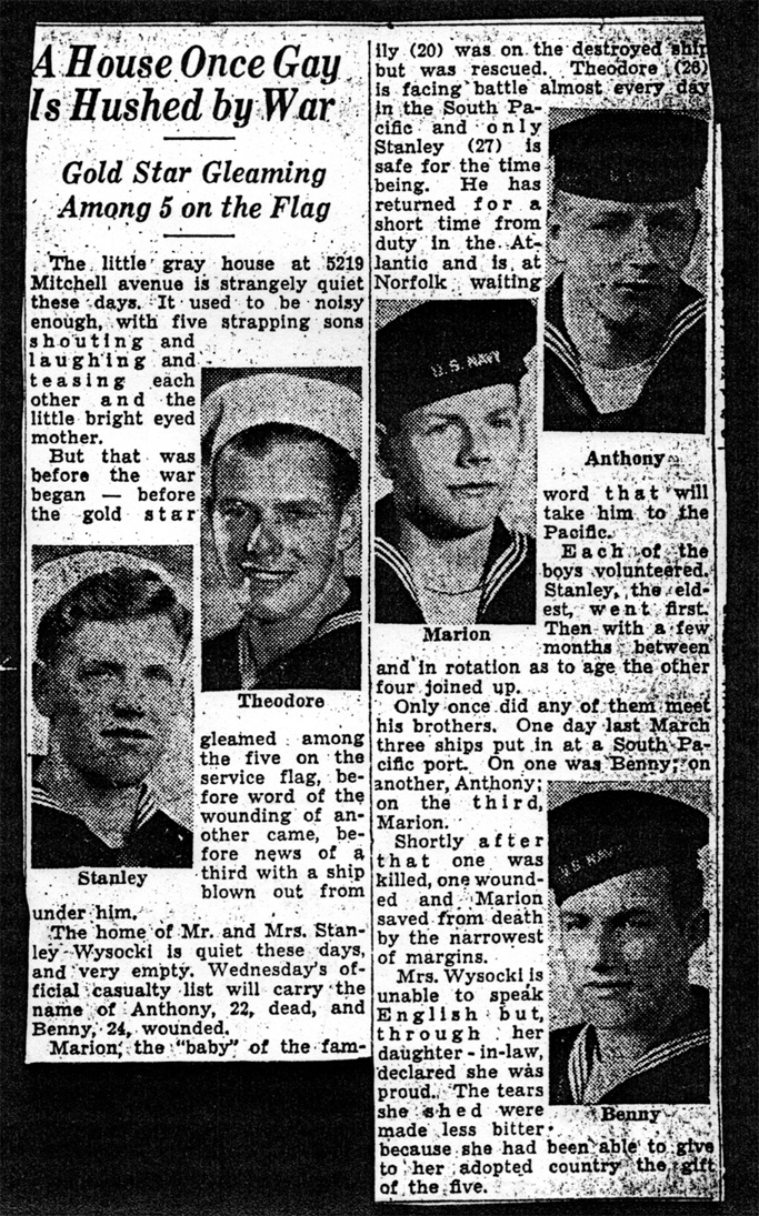 Wysocki Brothers Newspaper Clipping